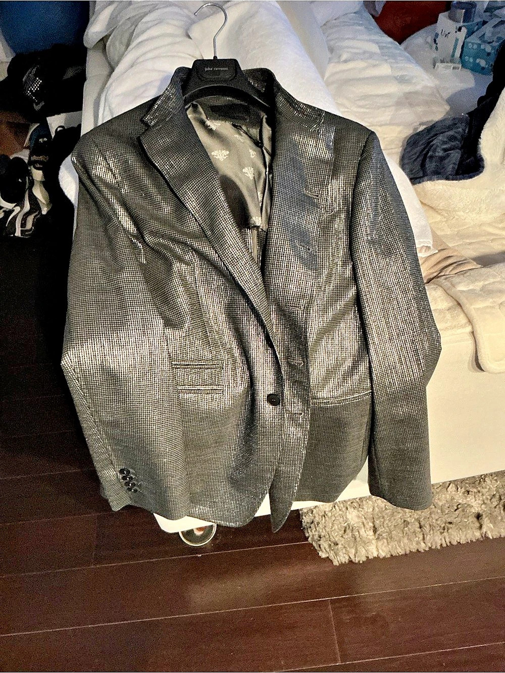 John Varvatos Limited Edition 25 Years Anniversary Metallic Grey Blazer